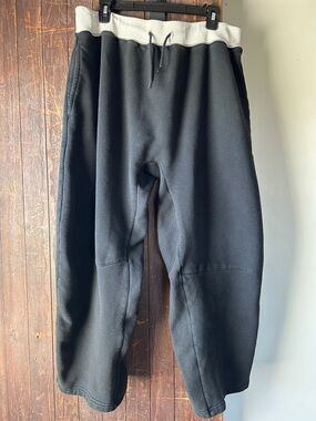 FP Movement by Free People Black Track Joggers with Cream Waistband